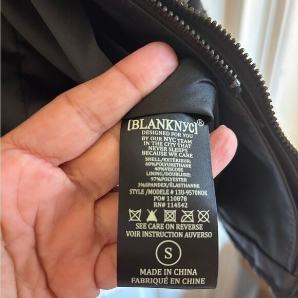 Blank NYC Charcoal Gray Vegan Leather Jacket - Picture 7 of 11